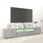 Mueble para TV con luces LED gris hormigón 200x35x40 cm de vidaXL, Muebles TV - Ref: Foro24-3081910, Precio: 133,12 €, Descue...
