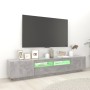 TV-Schrank mit LED-Leuchten betongrau 200x35x40 cm von vidaXL, TV-Möbel - Ref: Foro24-3081910, Preis: 132,95 €, Rabatt: %