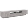 TV-Schrank mit LED-Leuchten betongrau 200x35x40 cm von vidaXL, TV-Möbel - Ref: Foro24-3081910, Preis: 132,95 €, Rabatt: %