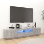 Mueble para TV con luces LED gris hormigón 180x35x40 cm de vidaXL, Muebles TV - Ref: Foro24-3081901, Precio: 112,94 €, Descue...