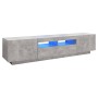 TV stand with LED lights in concrete gray, 180x35x40 cm by vidaXL, TV Furniture - Ref: Foro24-3081901, Price: 116,16 €, Disco...