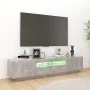 TV-Ständer mit LED-Leuchten grau Beton 180x35x40 cm von vidaXL, TV-Möbel - Ref: Foro24-3081901, Preis: 112,94 €, Rabatt: %
