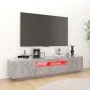 Mueble para TV con luces LED gris hormigón 180x35x40 cm de vidaXL, Muebles TV - Ref: Foro24-3081901, Precio: 112,94 €, Descue...
