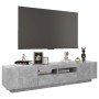 TV stand with LED lights in concrete gray, 180x35x40 cm by vidaXL, TV Furniture - Ref: Foro24-3081901, Price: 116,16 €, Disco...