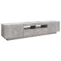 TV stand with LED lights in concrete gray, 180x35x40 cm by vidaXL, TV Furniture - Ref: Foro24-3081901, Price: 116,16 €, Disco...