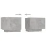 Mueble para TV con luces LED gris hormigón 180x35x40 cm de vidaXL, Muebles TV - Ref: Foro24-3081901, Precio: 112,94 €, Descue...