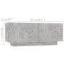 TV stand with LED lights in concrete gray, 180x35x40 cm by vidaXL, TV Furniture - Ref: Foro24-3081901, Price: 116,16 €, Disco...