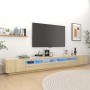TV-Schrank mit LED-Leuchten, Farbe Sonoma-Eiche, 300 x 35 x 40 cm von vidaXL, TV-Möbel - Ref: Foro24-3081927, Preis: 188,97 €...