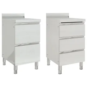 Commercial kitchen cabinets 2 units stainless steel by vidaXL, Restoration - Ref: Foro24-3081934, Price: 596,60 €, Discount: %