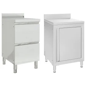 Commercial kitchen cabinets 2 units stainless steel by vidaXL, Restoration - Ref: Foro24-3081936, Price: 530,51 €, Discount: %
