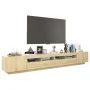 Armario TV con luces LED color roble Sonoma 260x35x40 cm de vidaXL, Muebles TV - Ref: Foro24-3081918, Precio: 173,22 €, Descu...