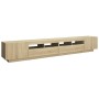 TV-Schrank mit LED-Leuchten, Farbe Sonoma-Eiche, 260 x 35 x 40 cm von vidaXL, TV-Möbel - Ref: Foro24-3081918, Preis: 178,60 €...