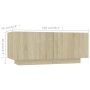TV-Schrank mit LED-Leuchten, Farbe Sonoma-Eiche, 260 x 35 x 40 cm von vidaXL, TV-Möbel - Ref: Foro24-3081918, Preis: 178,60 €...