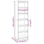 Pine wood shelf/space divider 60x30x199.5 cm by vidaXL, Bookcases and shelves - Ref: Foro24-808178, Price: 122,89 €, Discount: %