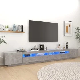 Concrete gray TV cabinet with LED lights 300x35x40 cm by vidaXL, TV Furniture - Ref: Foro24-3081928, Price: 214,15 €, Discoun...