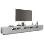 Betongrauer TV-Schrank mit LED-Leuchten 300x35x40 cm von vidaXL, TV-Möbel - Ref: Foro24-3081928, Preis: 217,39 €, Rabatt: %
