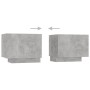 Betongrauer TV-Schrank mit LED-Leuchten 300x35x40 cm von vidaXL, TV-Möbel - Ref: Foro24-3081928, Preis: 217,39 €, Rabatt: %