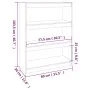 Gray pine wood shelving/space divider 80x30x103.5 cm by vidaXL, Bookcases and shelves - Ref: Foro24-808190, Price: 56,05 €, D...