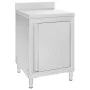 Commercial kitchen cabinets 2 units stainless steel by vidaXL, Restoration - Ref: Foro24-3081937, Price: 509,49 €, Discount: %