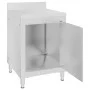 Commercial kitchen cabinets 2 units stainless steel by vidaXL, Restoration - Ref: Foro24-3081937, Price: 509,49 €, Discount: %