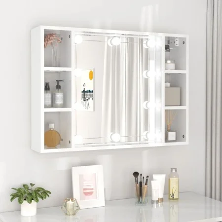 Furniture with mirror and bright white LED 76x15x55 cm by vidaXL, bathroom vanities - Ref: Foro24-808861, Price: 64,23 €, Dis...