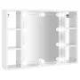Furniture with mirror and bright white LED 76x15x55 cm by vidaXL, bathroom vanities - Ref: Foro24-808861, Price: 64,23 €, Dis...