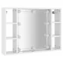 Furniture with mirror and bright white LED 76x15x55 cm by vidaXL, bathroom vanities - Ref: Foro24-808861, Price: 64,23 €, Dis...