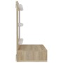 Furniture with mirror and LED lights Sonoma oak 60x31.5x62 cm by vidaXL, bathroom vanities - Ref: Foro24-808885, Price: 51,34...