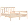 Estructura de cama con cabecero madera maciza 160x200 cm de vidaXL, Camas y somieres - Ref: Foro24-3194971, Precio: 136,50 €,...
