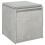 Betongrauer Sperrholzhocker mit Schublade 40,5 x 40 x 40 cm von vidaXL, Aufbewahrungskörbe - Ref: Foro24-808778, Preis: 36,19...