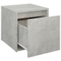 Betongrauer Sperrholzhocker mit Schublade 40,5 x 40 x 40 cm von vidaXL, Aufbewahrungskörbe - Ref: Foro24-808778, Preis: 36,19...