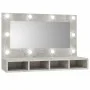 Concrete gray furniture with mirror and LED lights 90x31.5x62 cm by vidaXL, bathroom vanities - Ref: Foro24-808895, Price: 61...