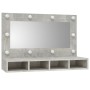 Betongraue Möbel mit Spiegel und LED-Leuchten 90x31,5x62 cm von vidaXL, Badezimmerwaschtische - Ref: Foro24-808895, Preis: 62...