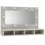 Concrete gray furniture with mirror and LED lights 90x31.5x62 cm by vidaXL, bathroom vanities - Ref: Foro24-808895, Price: 61...