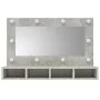 Concrete gray furniture with mirror and LED lights 90x31.5x62 cm by vidaXL, bathroom vanities - Ref: Foro24-808895, Price: 61...