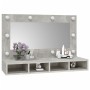 Betongraue Möbel mit Spiegel und LED-Leuchten 90x31,5x62 cm von vidaXL, Badezimmerwaschtische - Ref: Foro24-808895, Preis: 62...