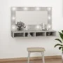 Concrete gray furniture with mirror and LED lights 90x31.5x62 cm by vidaXL, bathroom vanities - Ref: Foro24-808895, Price: 61...
