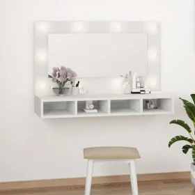 Furniture with mirror and white LED lights 90x31.5x62 cm by vidaXL, bathroom vanities - Ref: Foro24-808891, Price: 61,24 €, D...
