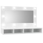 Möbel mit Spiegel und weißen LED-Leuchten 90x31,5x62 cm von vidaXL, Badezimmerwaschtische - Ref: Foro24-808891, Preis: 62,02 ...