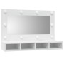 Möbel mit Spiegel und weißen LED-Leuchten 90x31,5x62 cm von vidaXL, Badezimmerwaschtische - Ref: Foro24-808891, Preis: 62,02 ...