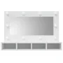 Möbel mit Spiegel und weißen LED-Leuchten 90x31,5x62 cm von vidaXL, Badezimmerwaschtische - Ref: Foro24-808891, Preis: 62,02 ...
