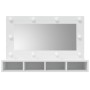 Möbel mit Spiegel und weißen LED-Leuchten 90x31,5x62 cm von vidaXL, Badezimmerwaschtische - Ref: Foro24-808891, Preis: 62,02 ...