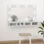 Möbel mit Spiegel und weißen LED-Leuchten 90x31,5x62 cm von vidaXL, Badezimmerwaschtische - Ref: Foro24-808891, Preis: 62,02 ...