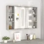 Mueble con espejo y luces LED gris hormigón 76x15x55 cm de vidaXL, Tocadores de baño - Ref: Foro24-808859, Precio: 54,41 €, D...