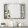Mueble con espejo y luces LED gris hormigón 76x15x55 cm de vidaXL, Tocadores de baño - Ref: Foro24-808859, Precio: 54,92 €, D...