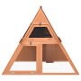 Conejera de madera maciza de abeto 152x127x109,5 cm