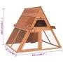 Kaninchenstall aus massivem Fichtenholz 152x127x109,5 cm von vidaXL, Käfige und Lebensräume für Kleintiere - Ref: Foro24-1714...