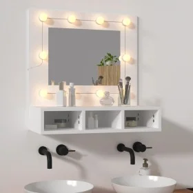 Möbel mit Spiegel und LED-Lichtern in Weiß 60x31,5x62 cm von vidaXL, Badezimmerwaschtische - Ref: Foro24-808882, Preis: 72,79...