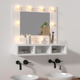 Mueble con espejo y luces LED blanco 60x31,5x62 cm by vidaXL, bathroom vanities - Ref: Foro24-808882, Price: 73,53 €, Discoun...
