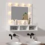 Mueble con espejo y luces LED blanco 60x31,5x62 cm de vidaXL, Tocadores de baño - Ref: Foro24-808882, Precio: 71,96 €, Descue...